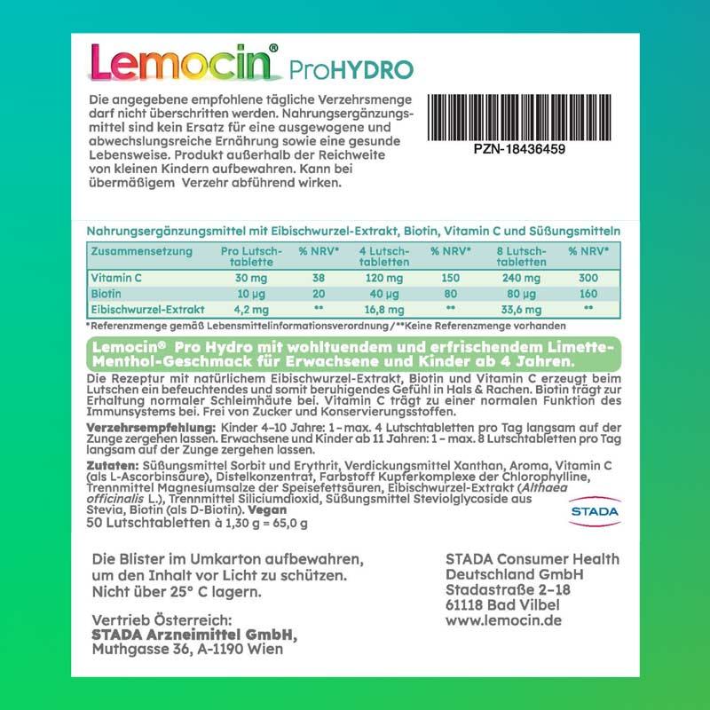 Lemocin ProHYDRO 50 St Lutschtabletten