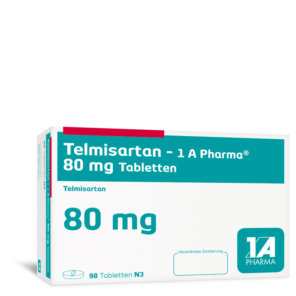 Telmisartan-1 A Pharma 80mg 98 St Tabletten