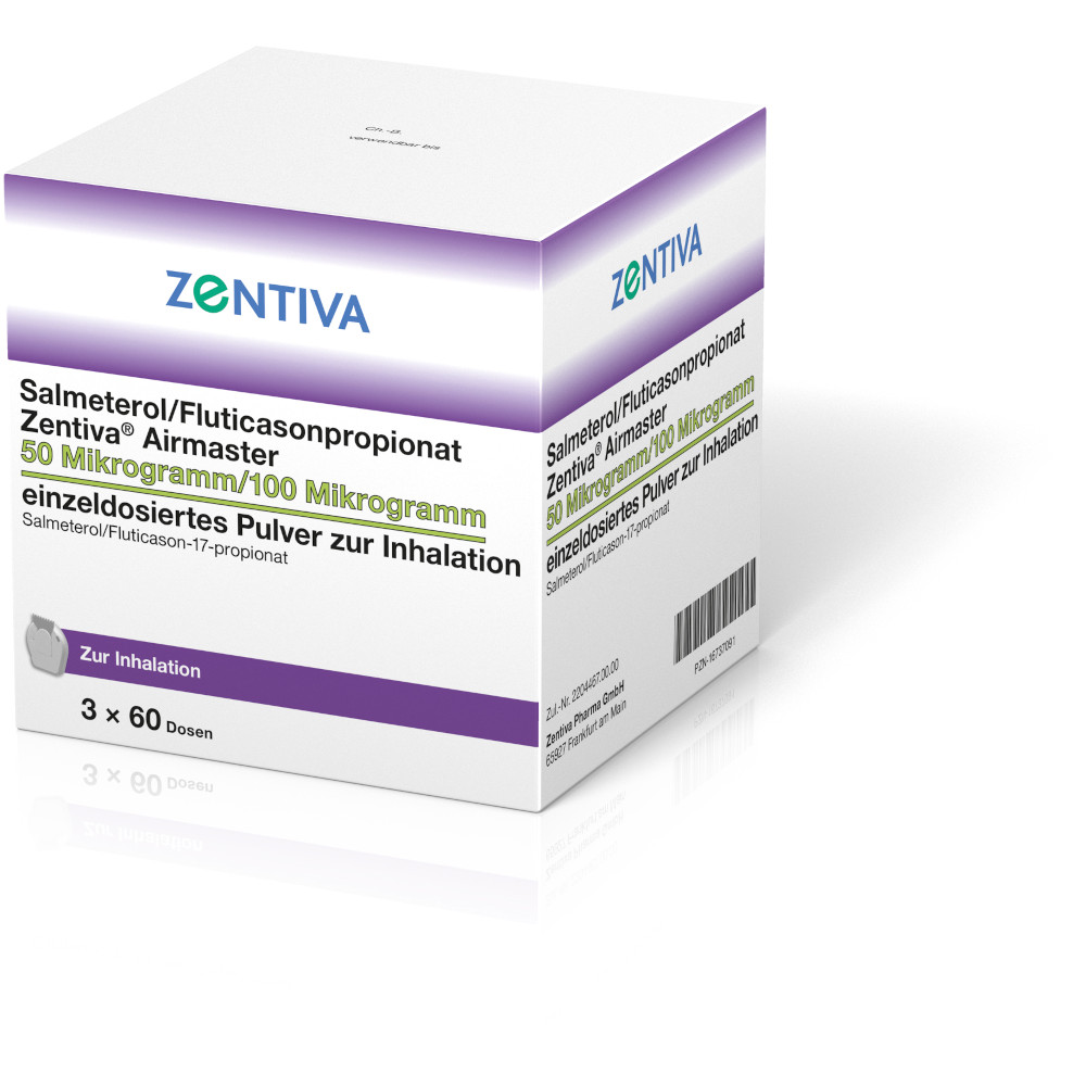 Salmeterol/Fluticasonpropionat Zentiva Airmaster 50µg/100µg 180 St Inhalationspulver