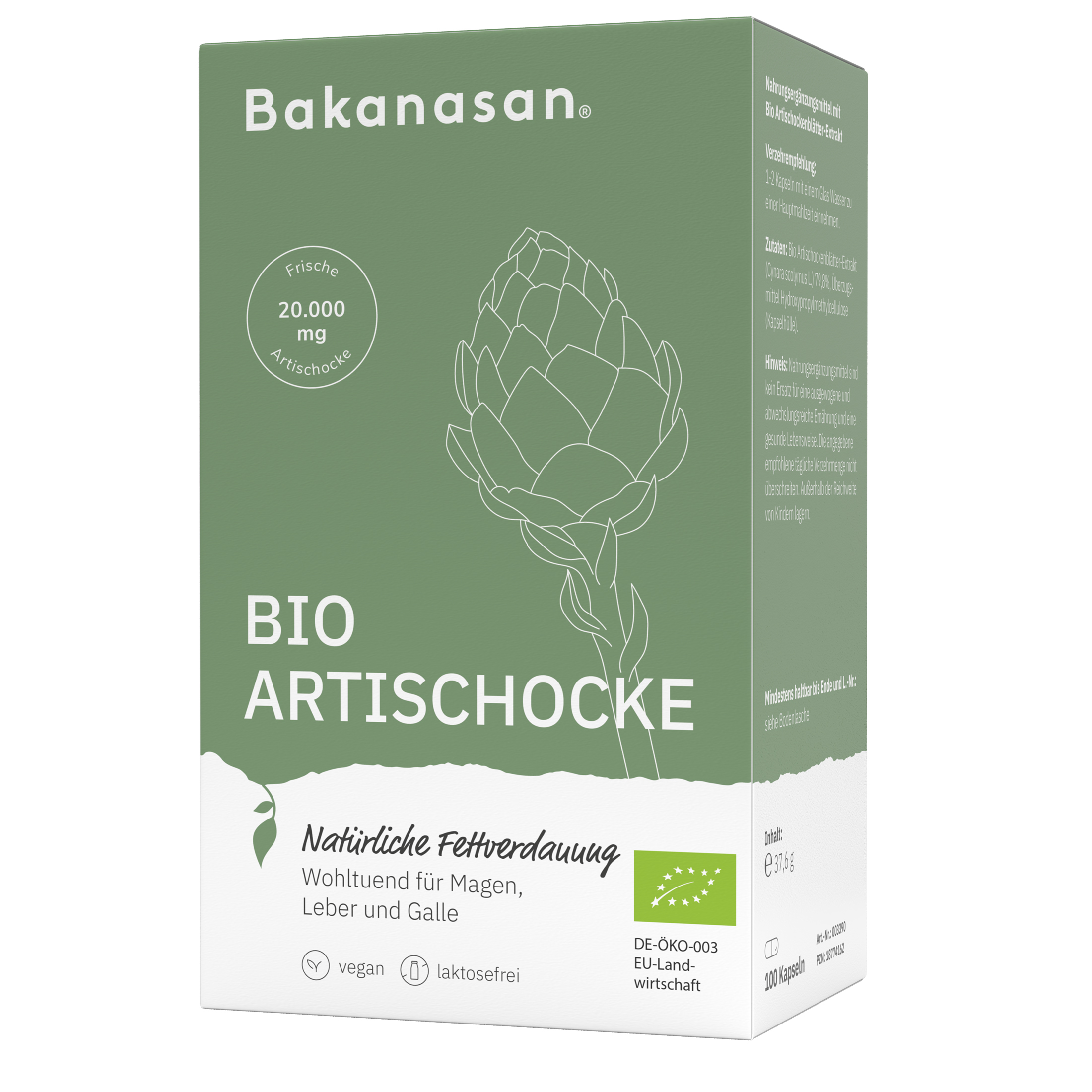 Bakanasan BIO ARTISCHOCKE 100 St Kapseln