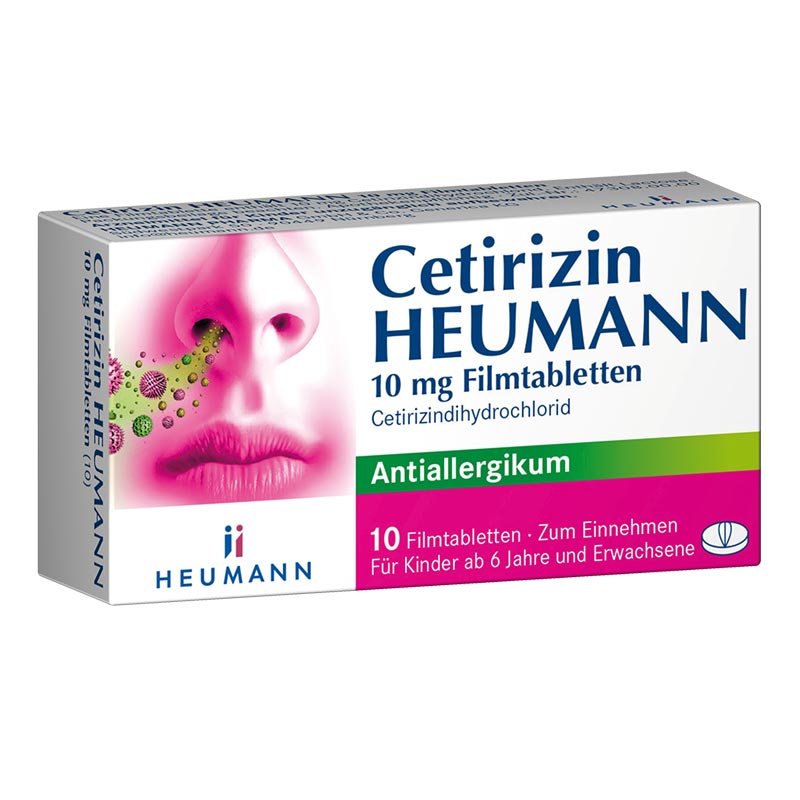 Cetirizin HEUMANN 10mg 10 St Filmtabletten