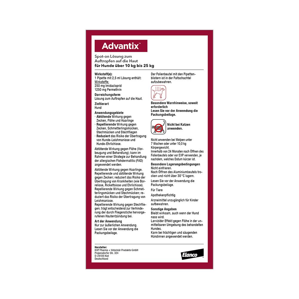 ADVANTIX SPOT-ON HUND 10-25KG 4 St Lösung