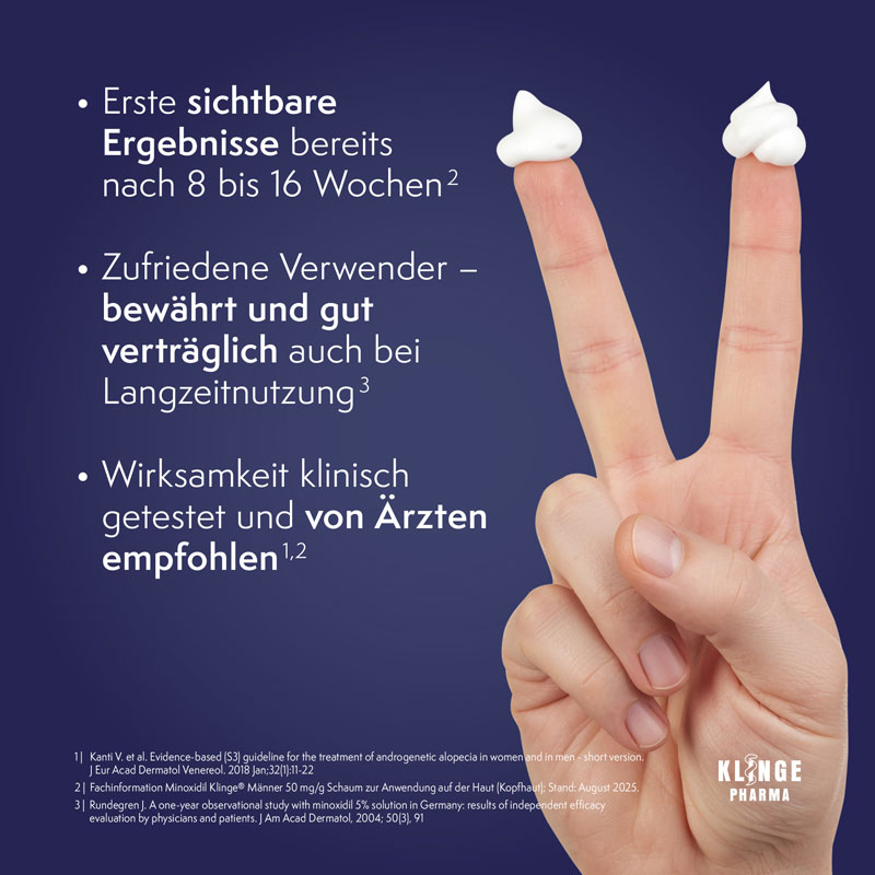 MINOXIDIL KLINGE Männer 50mg/g  190 g Schaum