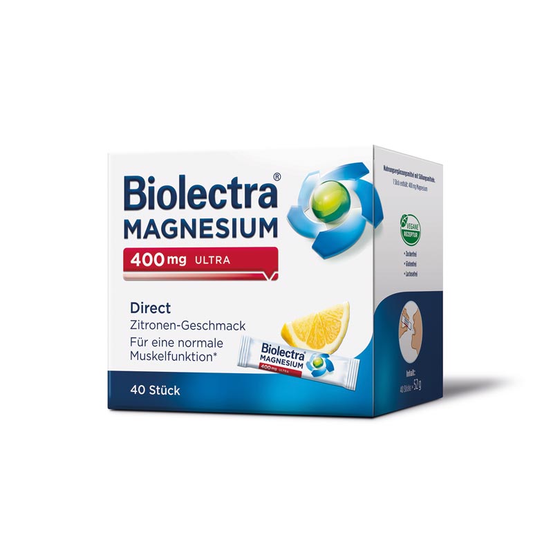 Biolectra MAGNESIUM 400mg ULTRA Direct Zitrone 40 St Pellets