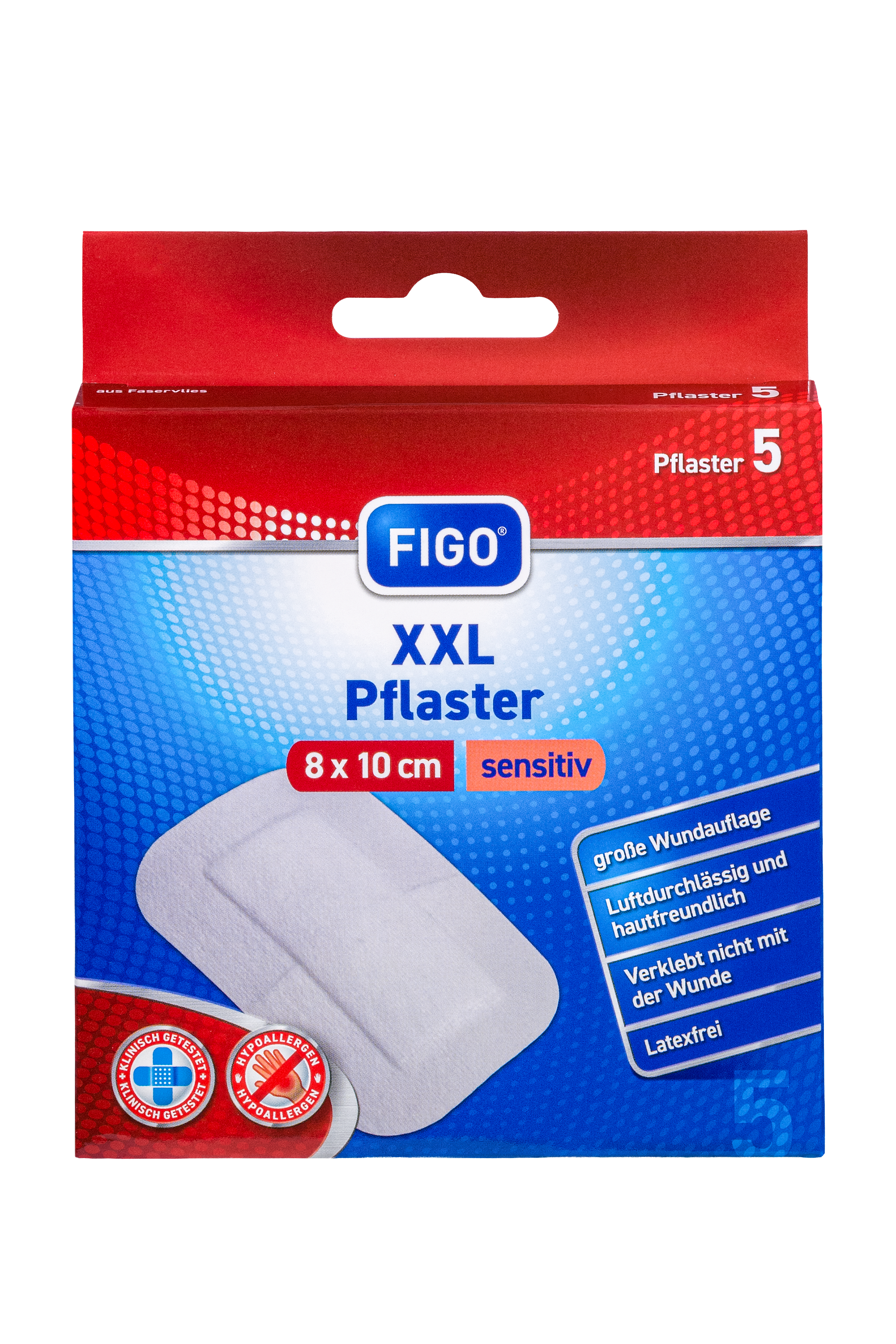 FIGO XXL Pflaster sensitiv 8 x 10 cm 5 St Pflaster 5 St Pflaster