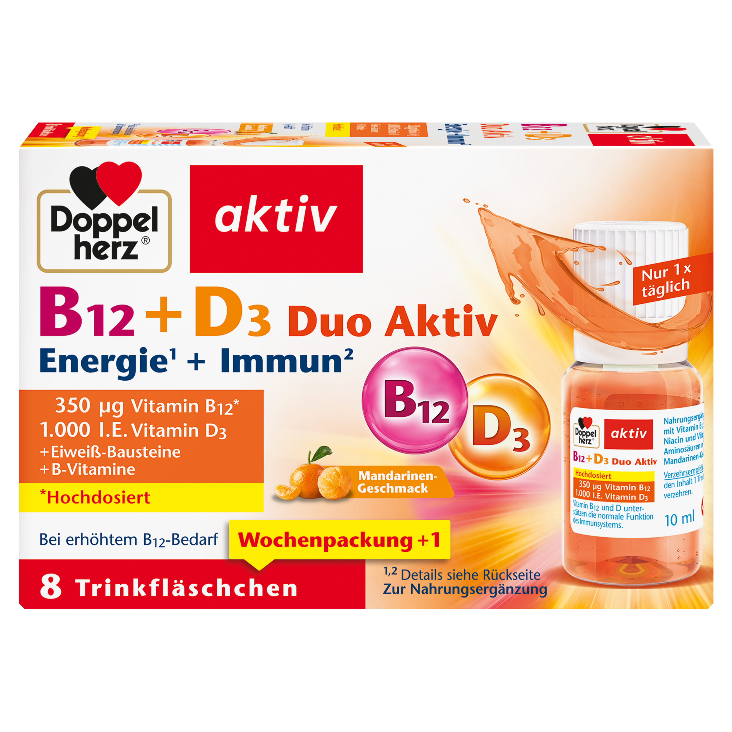 Doppelherz aktiv B12 + D3 Duo Aktiv 8 St Trinkampullen
