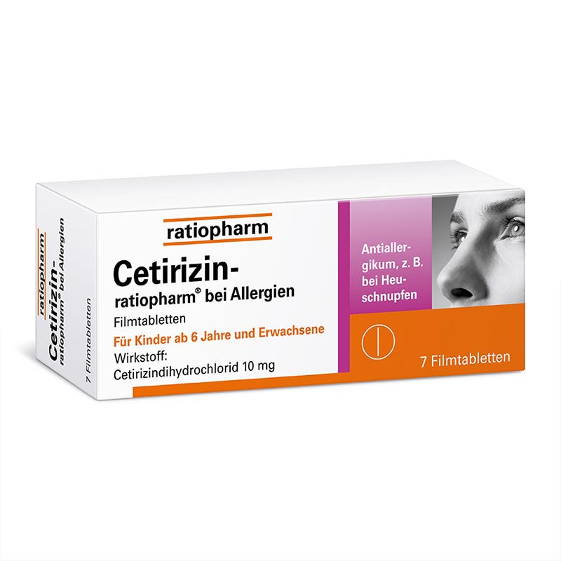 Cetirizin-ratiopharm bei Allergien  7 St Filmtabletten