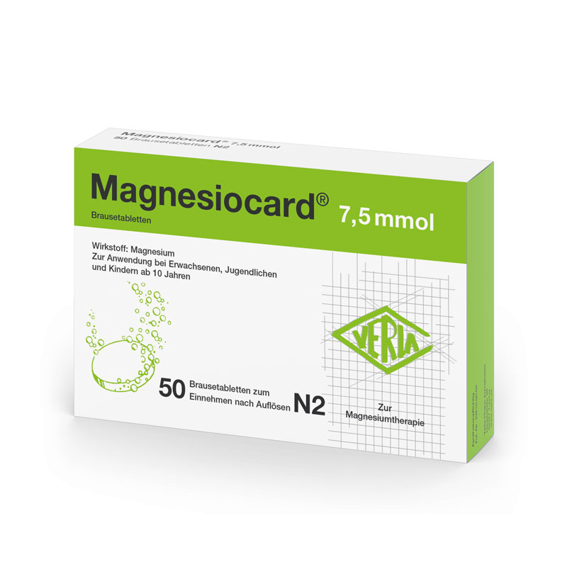 MAGNESIOCARD 7,5 mmol Brausetabletten 50 St Brausetabletten