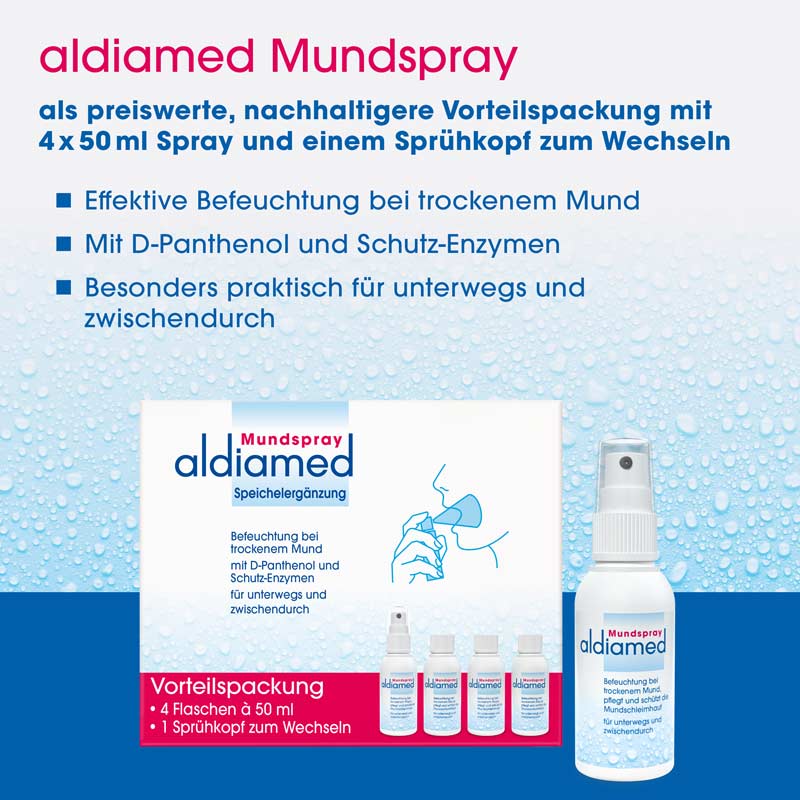 aldiamed Mundspray Speichelergänzung 4X50 ml Spray