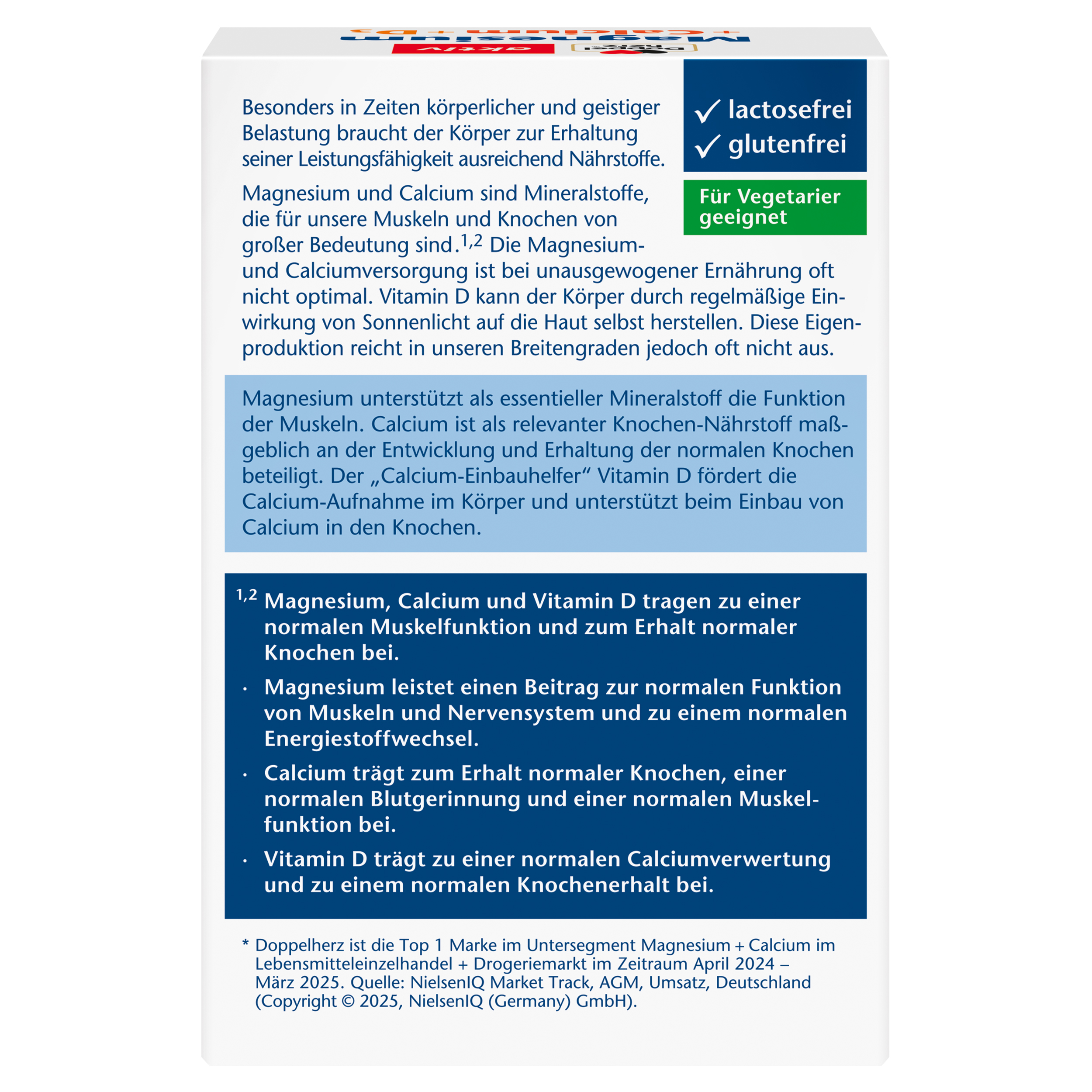 Doppelherz aktiv Magnesium + Calcium + D3 40 St Tabletten