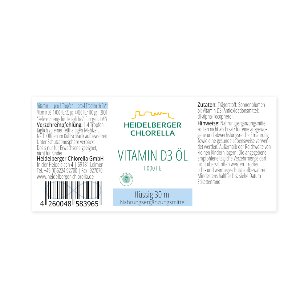 VITAMIN D3 ÖL Tropfen zum Einnehmen 30 ml Tropfen zum Einnehmen