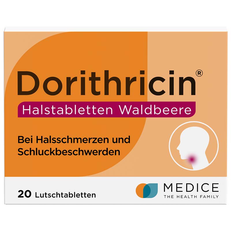 Dorithricin Waldbeere Lutschtabletten bei Halsschmerzen  20 St Lutschtabletten