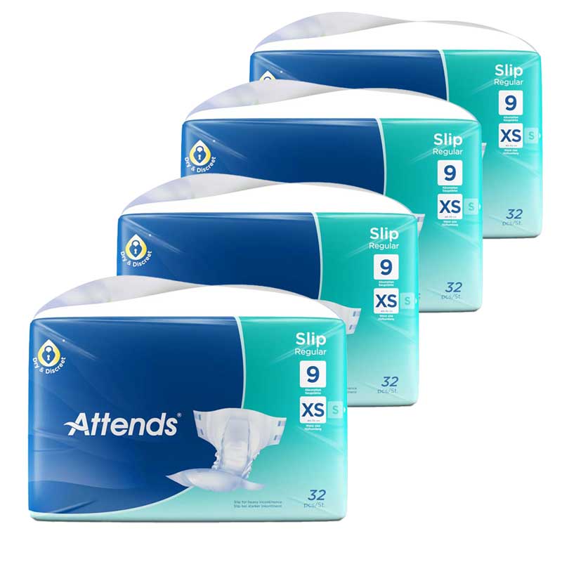 ATTENDS Slip Regular 9 extra small Box 4X32 St