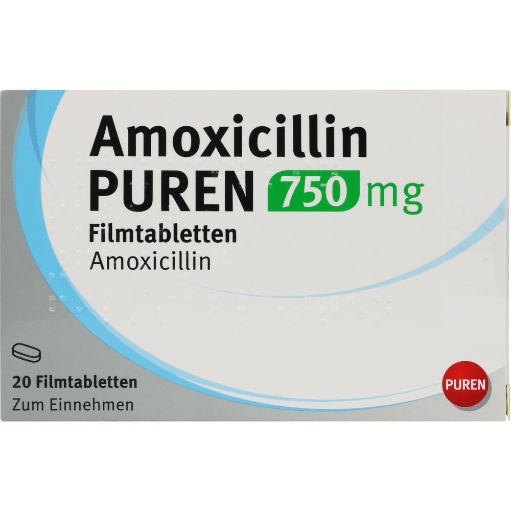 Amoxicillin PUREN 750 mg 20 St Filmtabletten