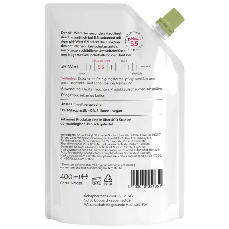 sebamed OLIVEN WASCHEMULSION Nachfüllbeutel 400 ml Emulsion