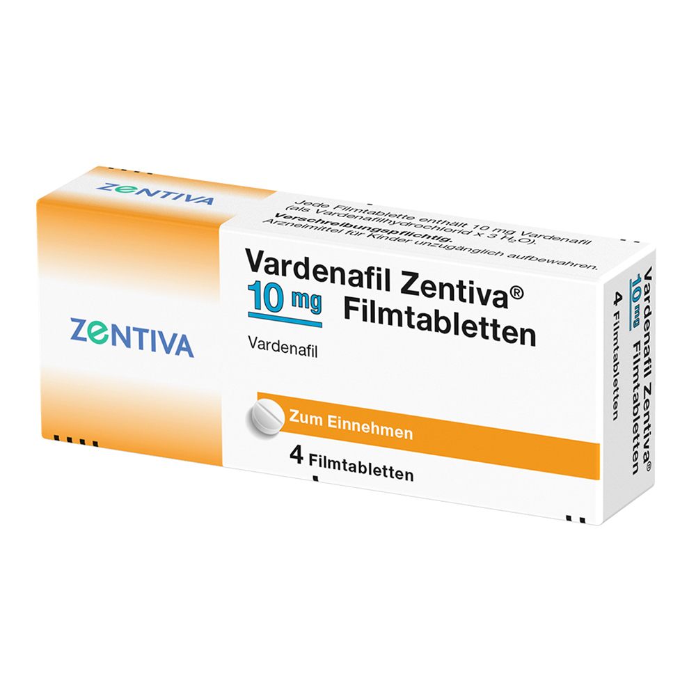 Vardenafil Zentiva 10 mg Filmtabletten 4 St Filmtabletten