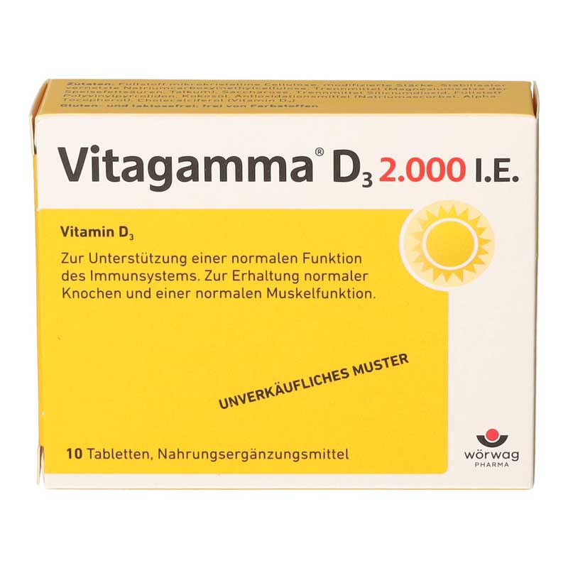 Wörwag Vitagamma D3 2.000 i.E. 10 Tabletten