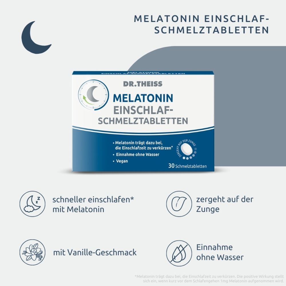 DR. THEISS MELATONIN EINSCHLAF - SCHMELZTABLETTEN 30 St Schmelztabletten
