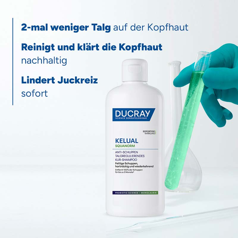 DUCRAY KELUAL SQUANORM ANTI-SCHUPPEN TALGREGULIERENDES KUR-SHAMPOO 400 ml Shampoo