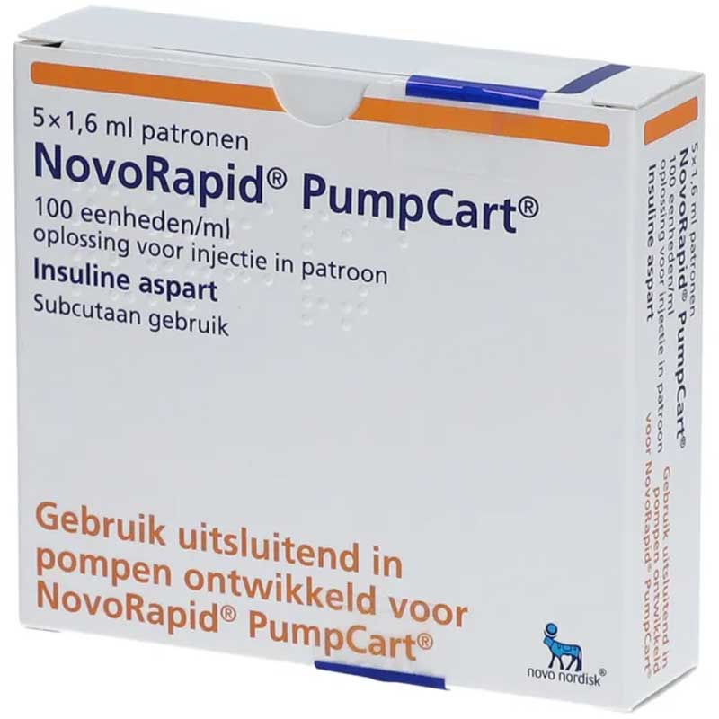 NovoRapid PumpCart 100 Einheiten/ml 1,6ml 5X1.6 ml Injektionslösung