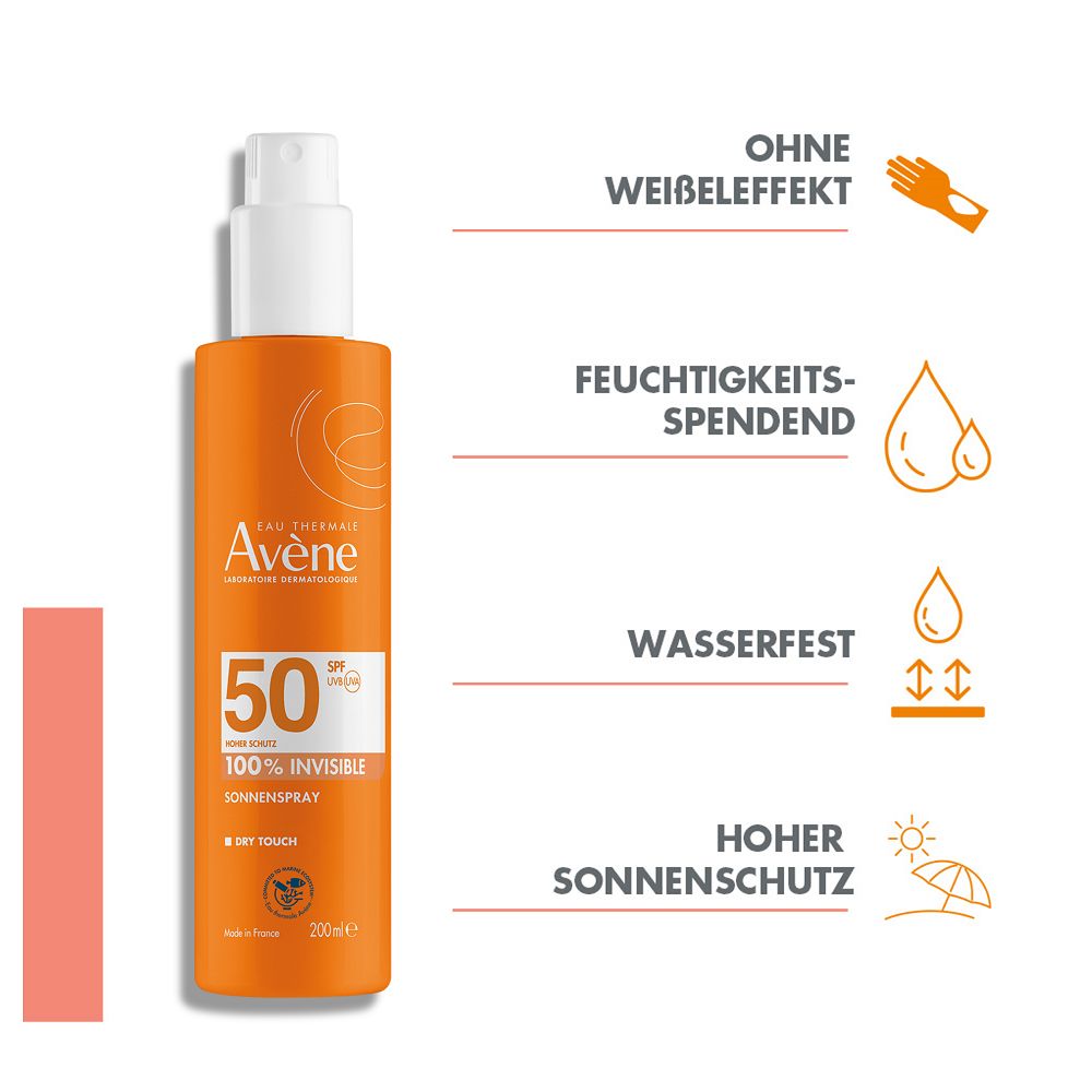 Avène 100% INVISIBLE SONNENSPRAY SPF 50  200 ml Spray