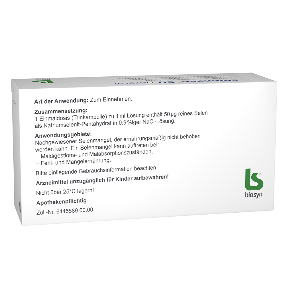 selenase 50 peroral biosyn 50X1 ml Lösung zum Einnehmen