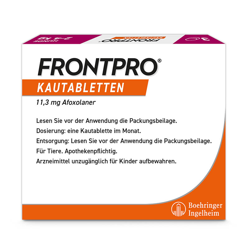 FRONTPRO Kautabletten Hunde 2 - 4 kg Doppelpack 2X3 St Kautabletten