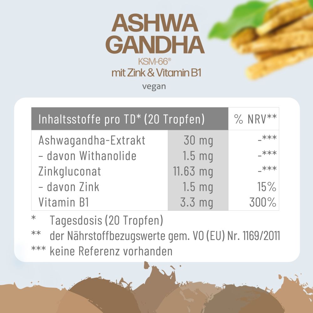 CANNSOL ASHWAGANDHA mit Zink & Vitamin B1 30 ml Tropfen zum Einnehmen