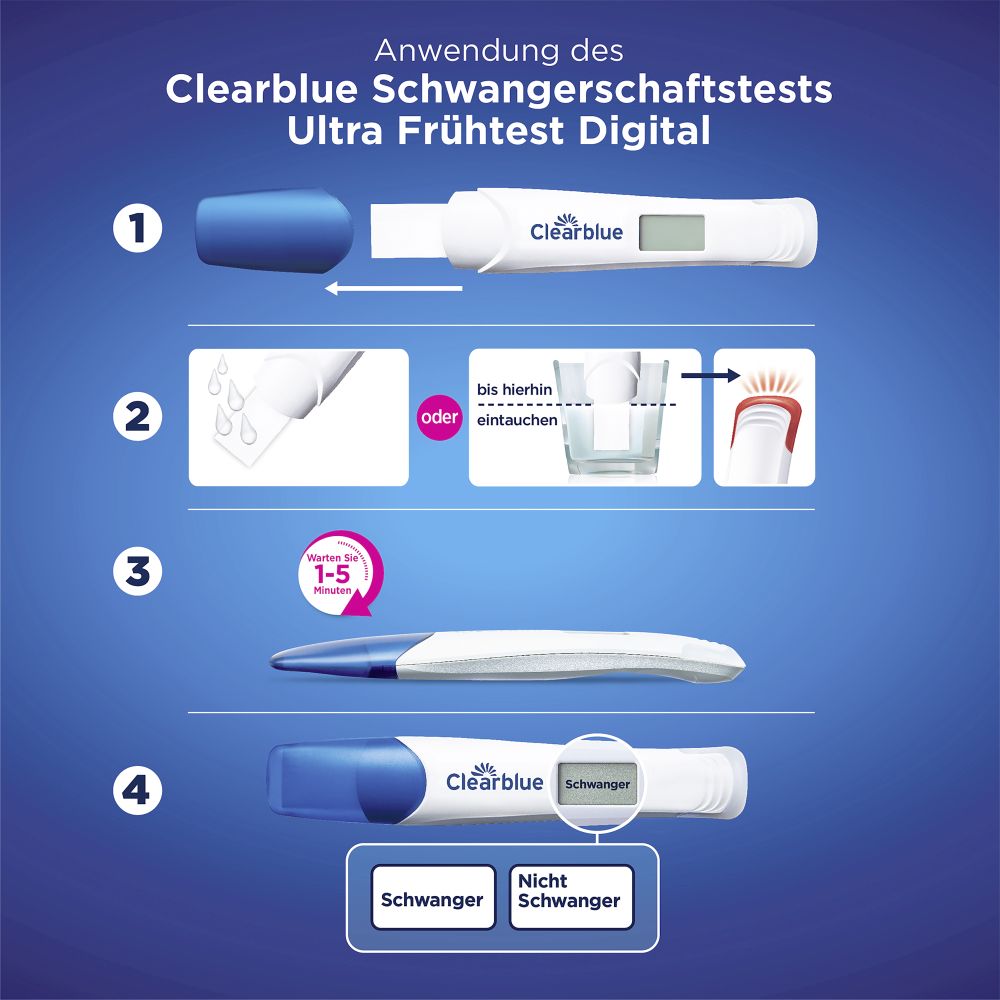 Clearblue Schwangerschaftstest Ultra Frühtest Digital 1 St Test