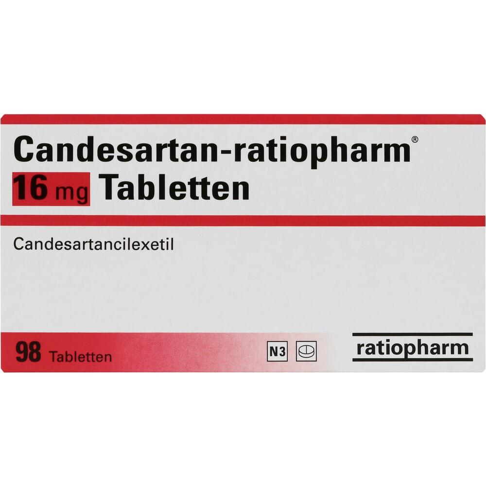 Candesartan-ratiopharm 16mg 98 St Tabletten