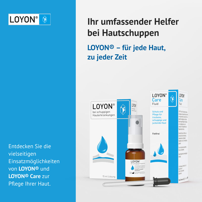 LOYON bei Schuppenflechte, Milchschorf & Kopfgneis 15 ml Lösung 15 ml Lösung