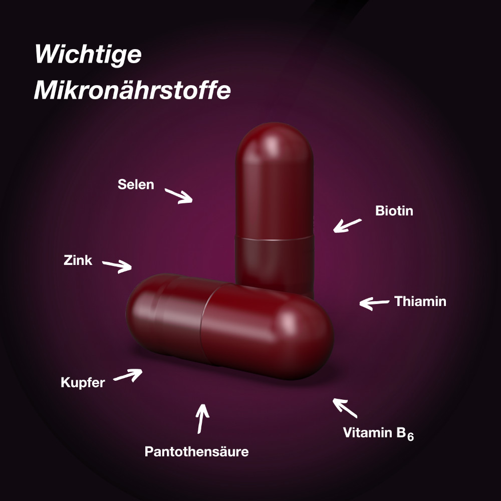 orthomol hair intense - Mikronährstoffe mit Biotin, Kupfer, Zink und dem patentierten KeraLiacin - Kapseln