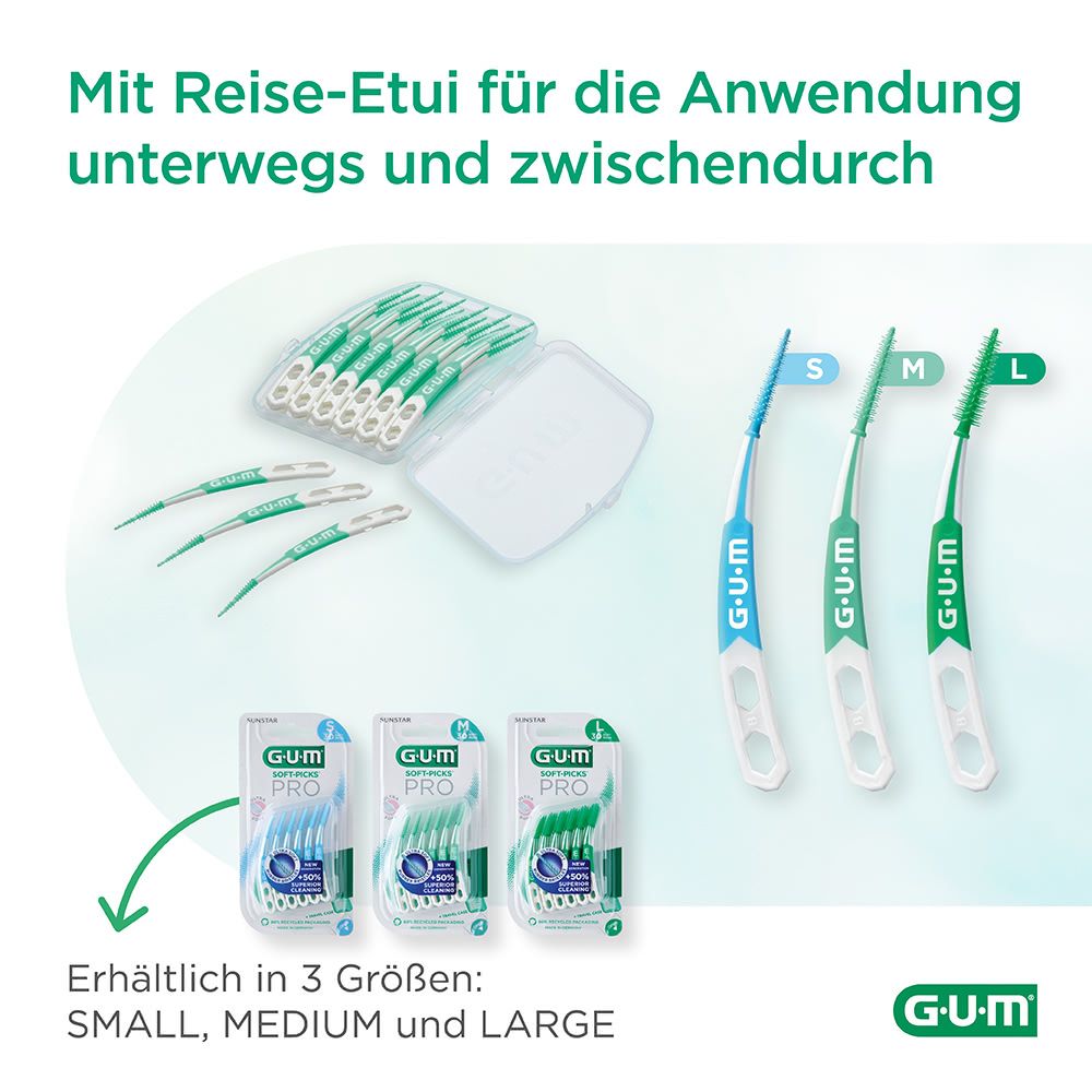 GUM SOFT-PICKS PRO Interdentalbüsten Small 30 St Zahnbürste