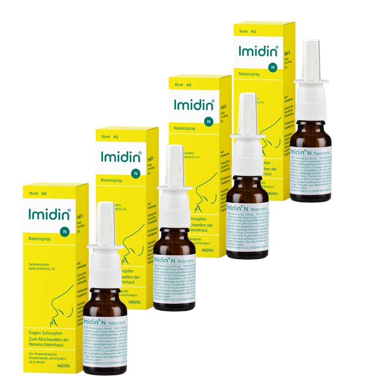 Imidin Nasenspray Viererpack 4X15 ml Nasenspray