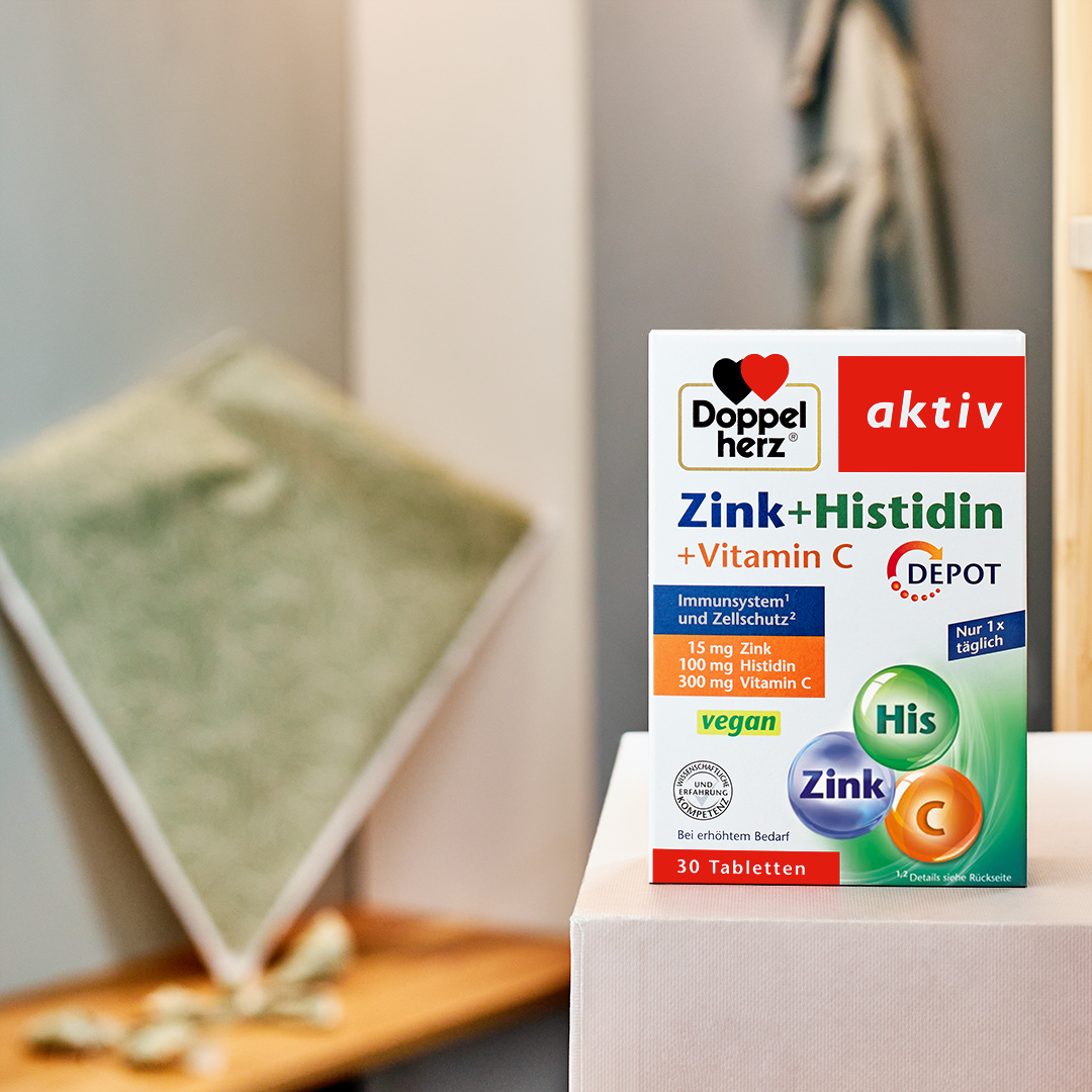 Doppelherz aktiv Zink + Histidin + Vitamin C DEPOT 30 St Tabletten