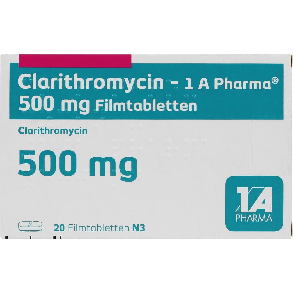 Clarithromycin-1 A Pharma 500mg 20 St Filmtabletten