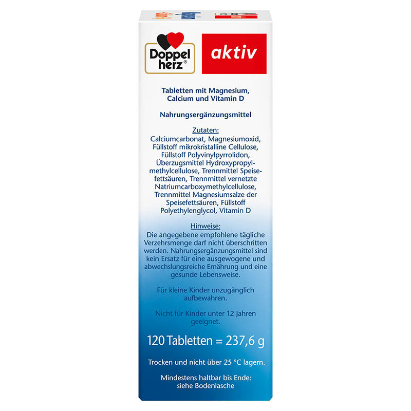 Doppelherz aktiv Magnesium + Calcium + D3  120 St Tabletten