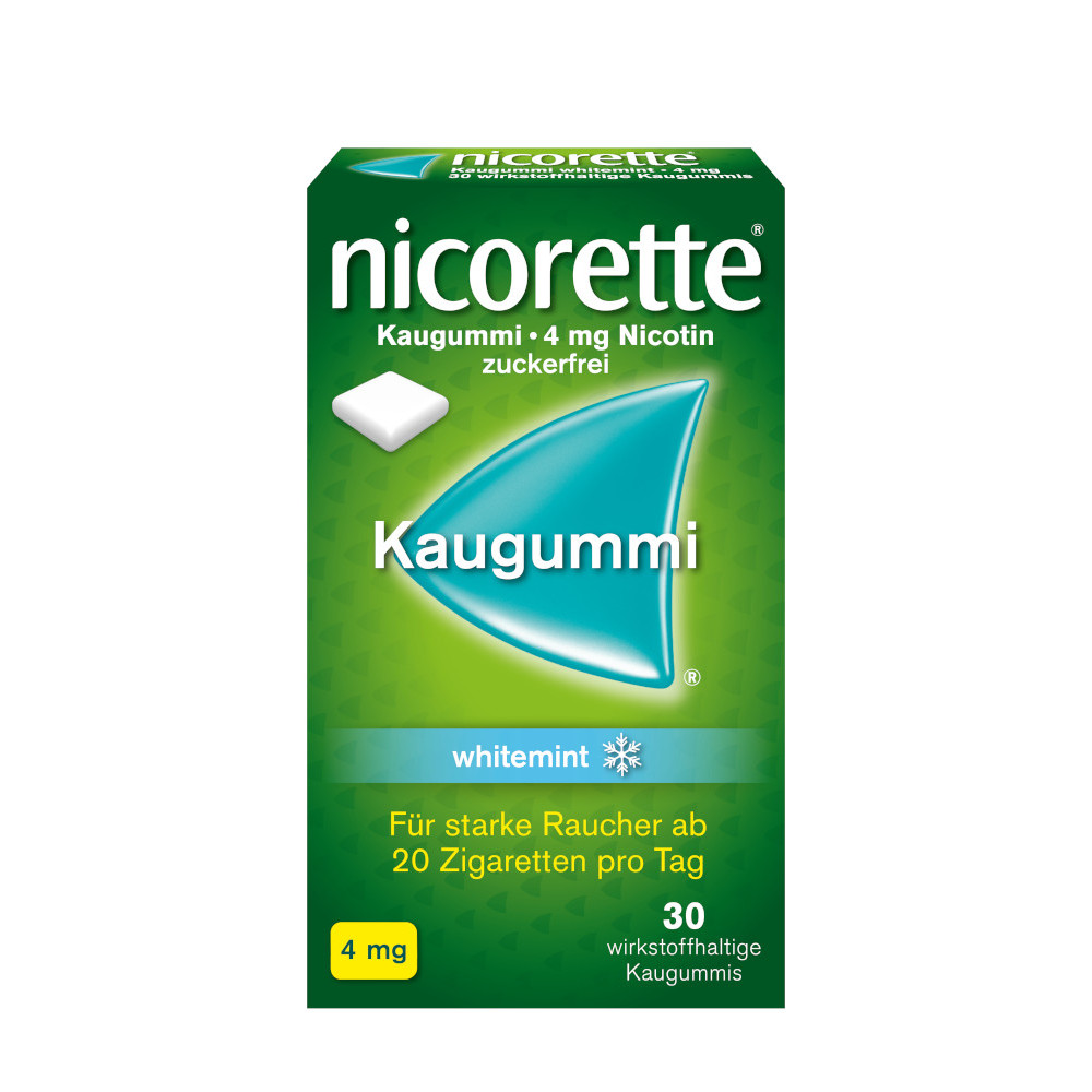 nicorette 4 mg Nikotinkaugummi whitemint für Raucher zum Aufhören