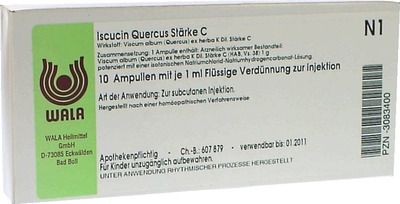 Iscucin Quercus Stärke C Ampullen 10X1 ml Ampullen