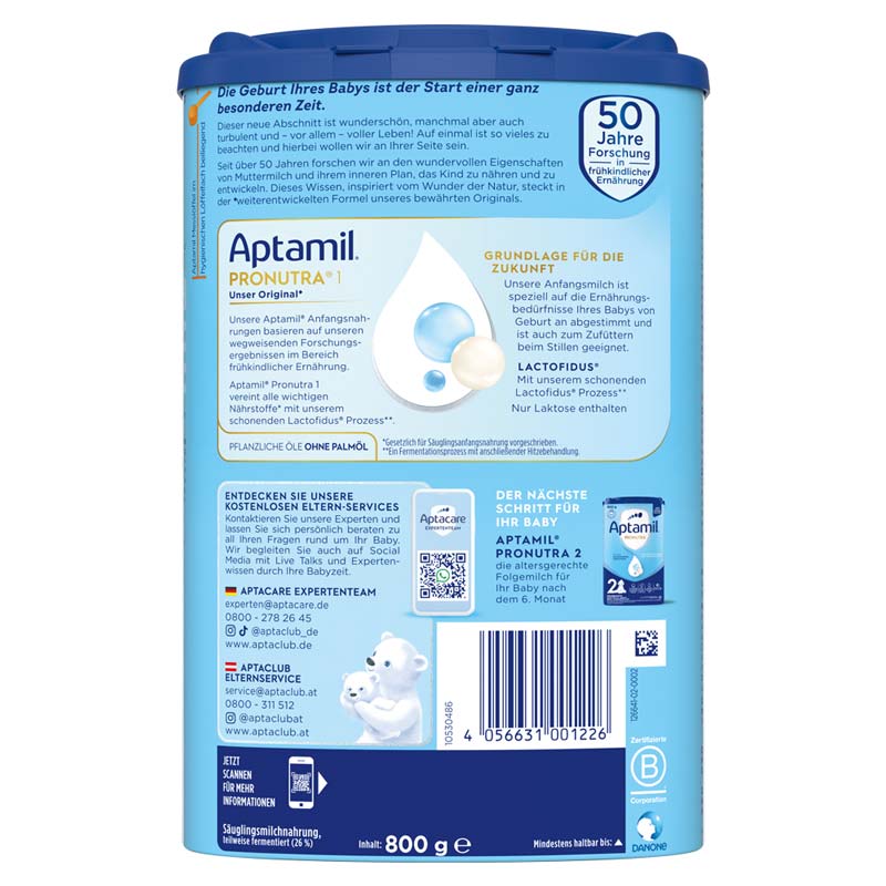 Aptamil PRONUTRA 1 ANFANGSMILCH 800 g Pulver