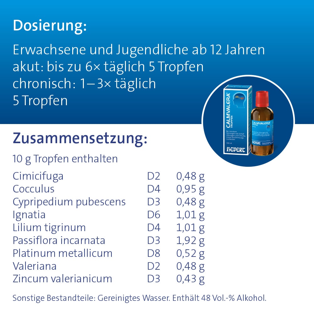 CALMVALERA TROPFEN HEVERT - Bei nervöser Unruhe und Schlafstörungen 200 ml Tropfen