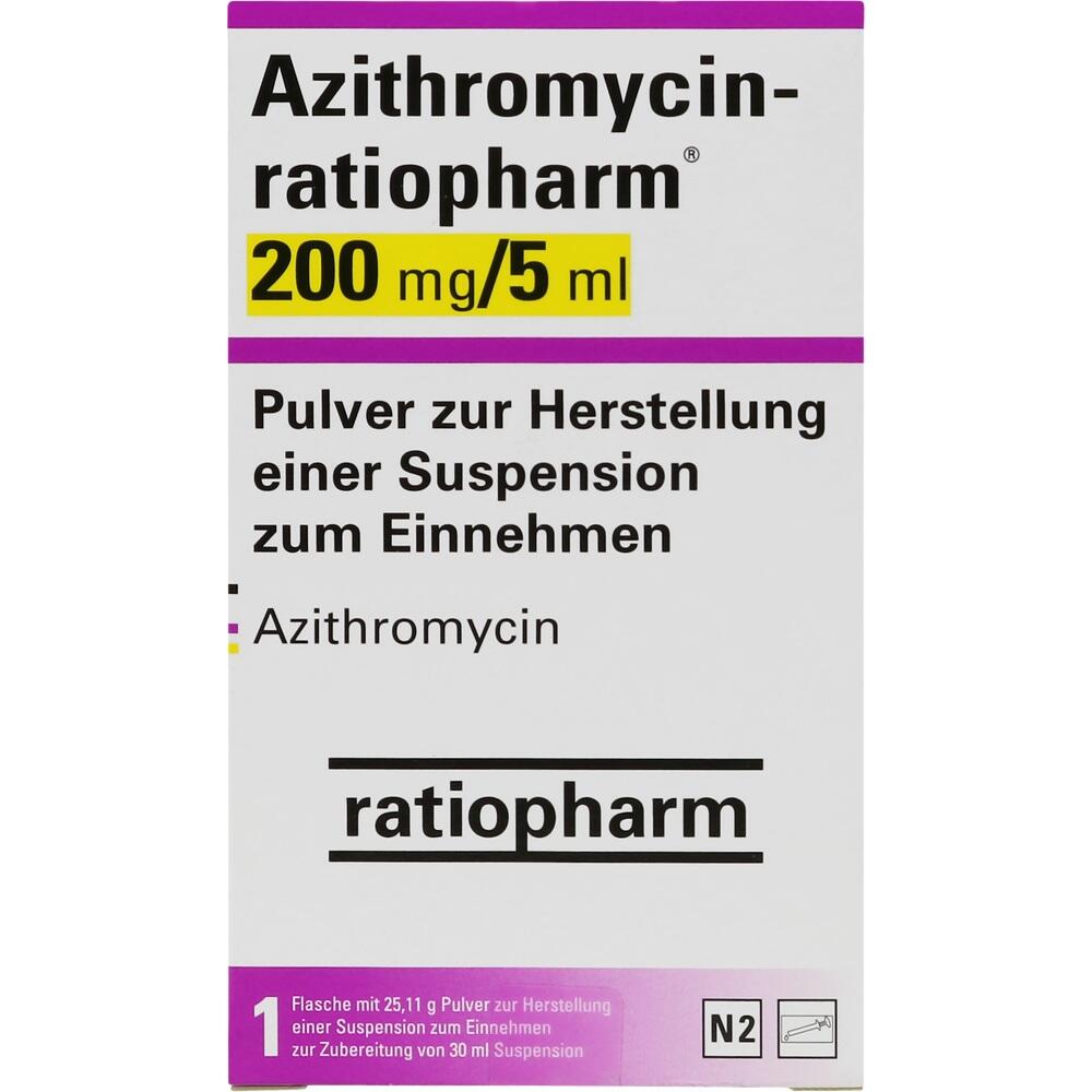 Azithromycin-ratiopharm 200mg/5ml 30 ml Pulver zur Herstellung einer Suspension zum Einnehmen