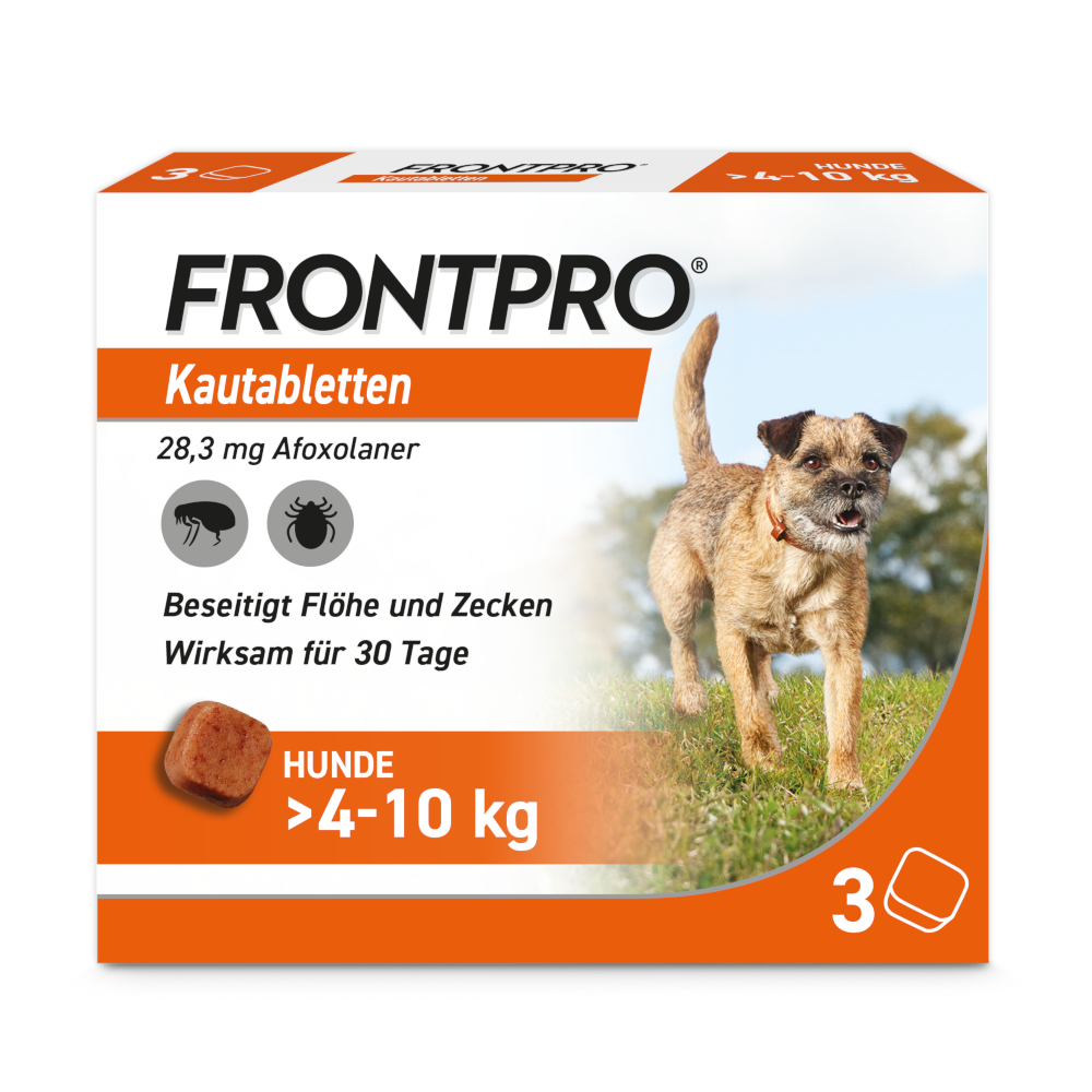 FRONTPRO Hunde 4-10 kg + Zeckenzange Set 1 St Sparset