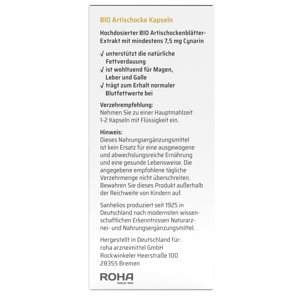 sanhelios complex Artischocke 100 St Kapseln