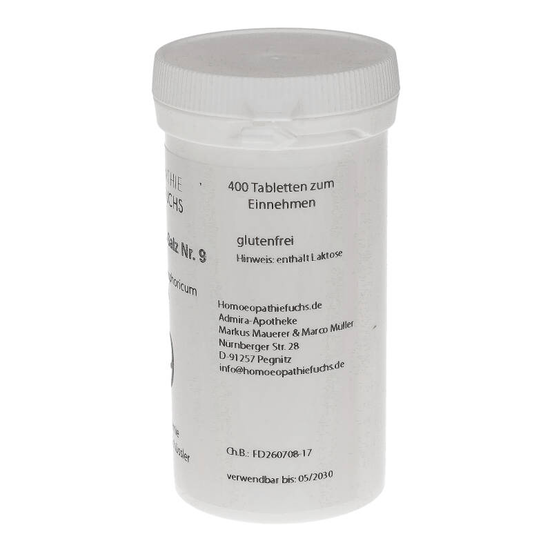 HOMOEOPATHIEFUCHS Schüssler-Salz Nummer 9 Natrium phosphoricum D6 Biochemie 400 St Tabletten
