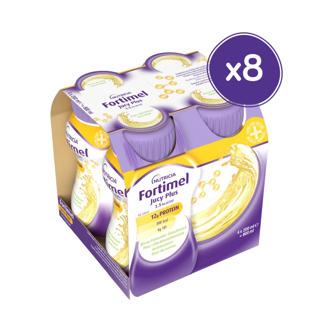 Fortimel Jucy Plus Birne-Holunder-Geschmack 32X200 ml Flüssigkeit