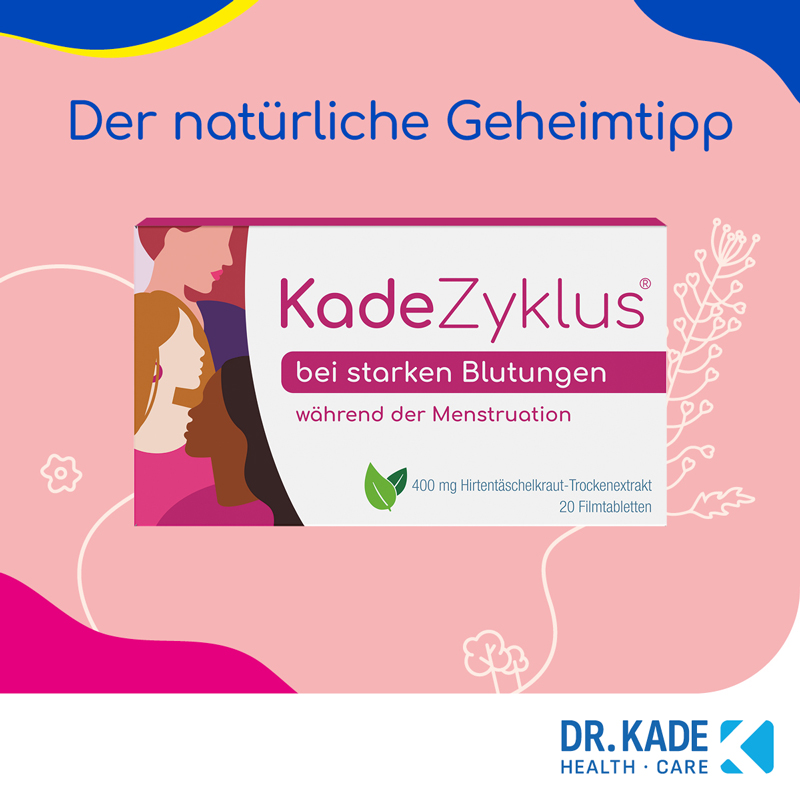 Kade Zyklus bei starken Blutungen während der Menstruation 20 St Filmtabletten