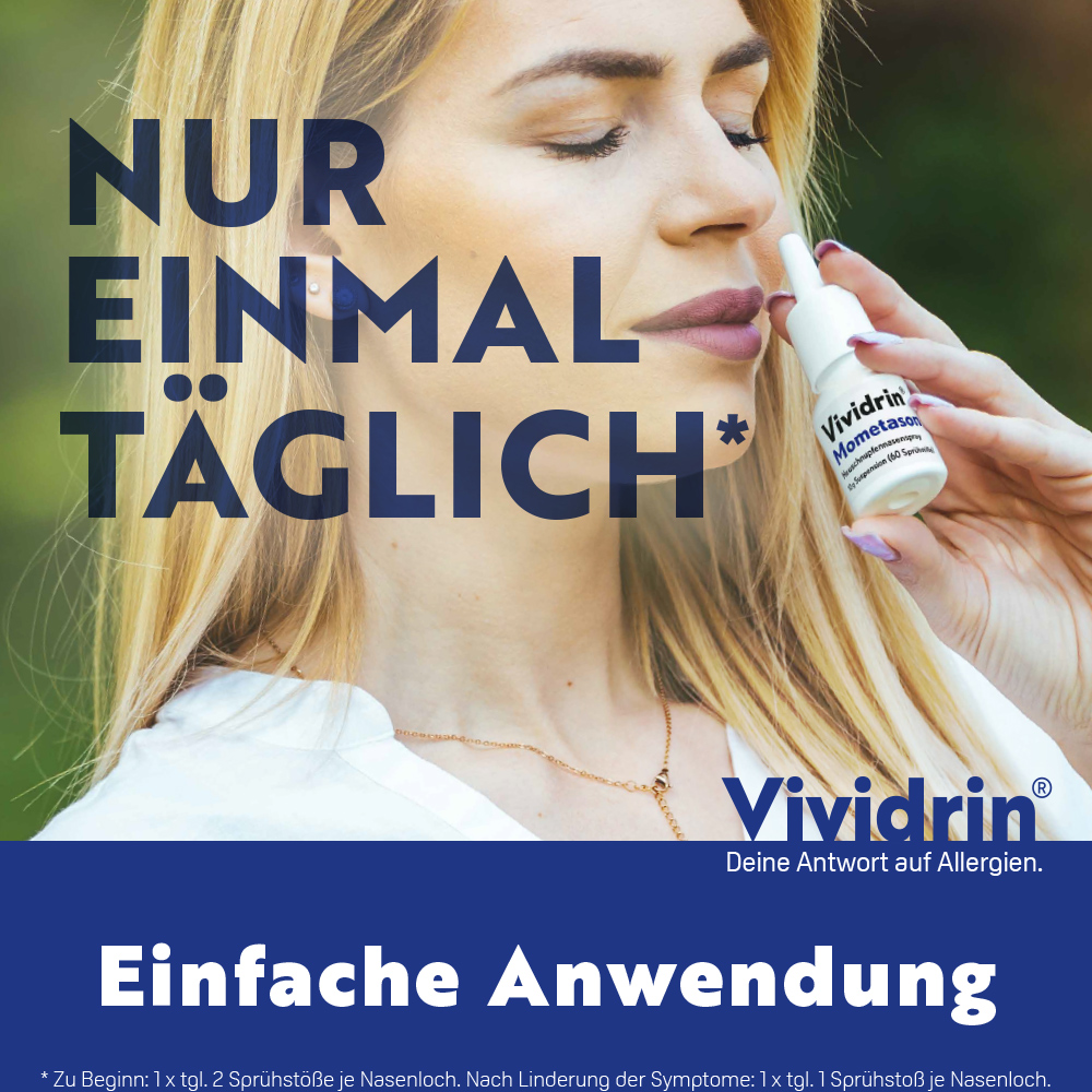 Vividrin Mometason Heuschnupfennasenspray bei starken allergischen Beschwerden 18 g Nasenspray