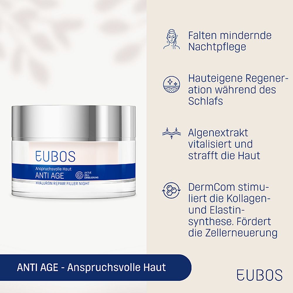 EUBOS ANTI AGE HYALURON REPAIR FILLER NIGHT Anspruchsvolle Haut 50 ml Creme