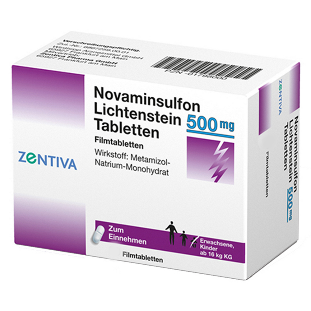 Novaminsulfon Lichtenstein 500mg 10 St Filmtabletten